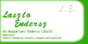 laszlo endersz business card