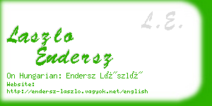 laszlo endersz business card